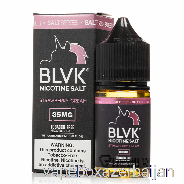 E-Juice Vape Strawberry Cream Nicotine SALT - BLVK - 30mL 50mg